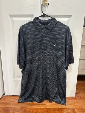 Callaway Men's Dark Navy Geometric Golf Polo